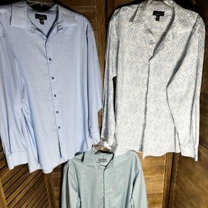3 Men’s Button up Dress Shirts ( 2 Alfani - 1 Michael Kors)